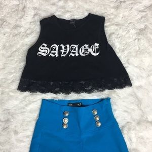 Savage Crop Top Rue 21 Size M NWOT